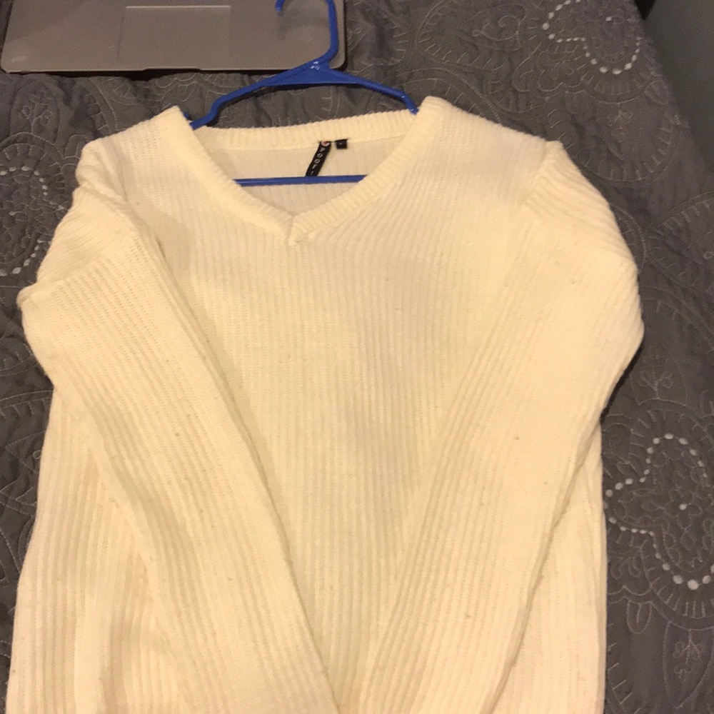Cream poof sweater